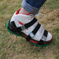 Rasenlüfterschuhe, Gartenrasenlüfter, Spikesandalen mit 26 Spikes und verstellbaren Riemen, Rasenvertikutierer zur effektiven Belüftung des Rasenbodens