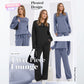 🔥 Letzter Tag: 50% Rabatt! ✨ Damen 2-teiliges Lounge-Set – Bequemes Rundhals-Top & Hose mit Kordelzug