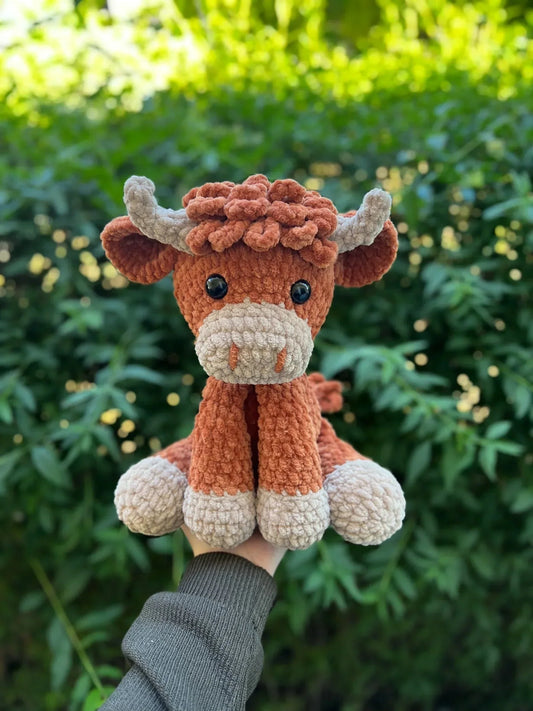 Weihnachtsangebot: 50 % Rabatt!!🎄🔥Häkelmuster für Hochlandkuh-Amigurumi🐮 – DIY-Kit und fertiges Plüschtier