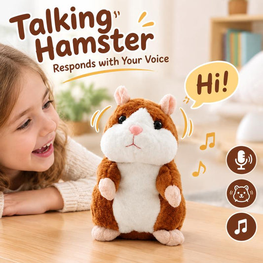 🎄LETZTER TAG DER AKTION 49% RABATT🔥Sprechender Hamster als Plüschtier – wiederholt alles, was man sagt, schüttelt automatisch den Kopf, urkomischer Spaß für Kinder und Erwachsene