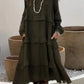 🦋Was soll ich morgen anziehen?💕Women's Long Sleeve Round Neck Ruffle Dresses