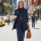 Elegantes 3-teiliges Set: Langer Cardigan, Oberteil und Hose