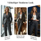Damen Business-Anzug – Blazer mit Kragen & Hose, Bügelfrei & Klassischer Look