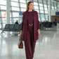 Elegantes 3-teiliges Set: Langer Cardigan, Oberteil und Hose