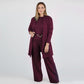 Elegantes 3-teiliges Set: Langer Cardigan, Oberteil und Hose
