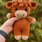Weihnachtsangebot: 50 % Rabatt!!🎄🔥Häkelmuster für Hochlandkuh-Amigurumi🐮 – DIY-Kit und fertiges Plüschtier