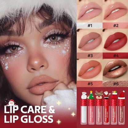 ⌛ Nur noch 3 Tage – 50 % auf alles! ⏰✨ Weihnachtliches Lipgloss-Set – 6 Farben
