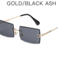 👓Rechteckige randlose Vintage-Sonnenbrille mit klaren Gläsern💥