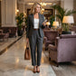 Damen Business-Anzug – Blazer mit Kragen & Hose, Bügelfrei & Klassischer Look