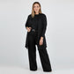 Elegantes 3-teiliges Set: Langer Cardigan, Oberteil und Hose