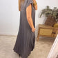 💞Was soll ich morgen anziehen?💞Ärmelloses, schlichtes, plissiertes, elegantes Kleid