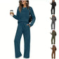 🔥 Letzter Tag: 50% Rabatt! ✨ Damen 2-teiliges Lounge-Set – Bequemes Rundhals-Top & Hose mit Kordelzug