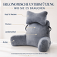 Multifunktionales Lendenstützkissen – Ergonomisches Lesekissen & Rückenkissen für Sofa, Bett & Büro