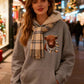🐮 50 % RABATT⚡Kostenloser Versand | Kuschelig durch kalte Tage – Damen Hoodie mit Highland-Kuh-Motiv & Fleecefutter