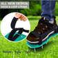 Rasenlüfterschuhe, Gartenrasenlüfter, Spikesandalen mit 26 Spikes und verstellbaren Riemen, Rasenvertikutierer zur effektiven Belüftung des Rasenbodens
