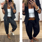 Damen Business-Anzug – Blazer mit Kragen & Hose, Bügelfrei & Klassischer Look
