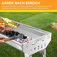 Outdoor Grillset – Klappbarer Edelstahl-Kohlegrill für Camping, Garten und BBQ🔥🍖