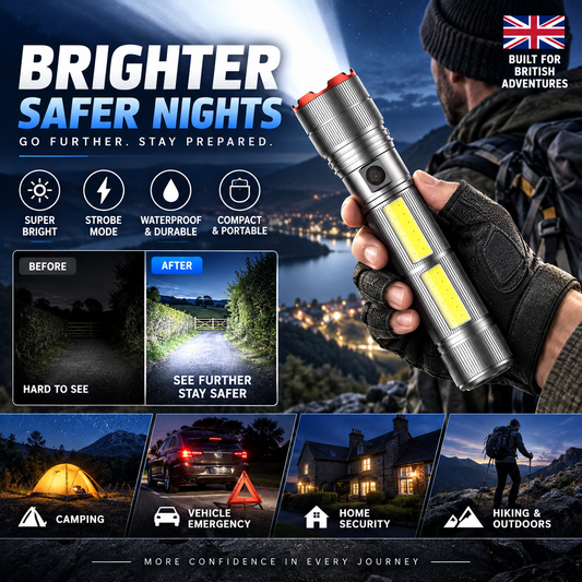 🔦 Leistungsstarke Tragbare LED-Taschenlampe mit Hoher Reichweite