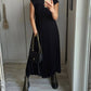 💞Was soll ich morgen anziehen?💞Ärmelloses, schlichtes, plissiertes, elegantes Kleid💞