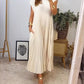 💞Was soll ich morgen anziehen?💞Ärmelloses, schlichtes, plissiertes, elegantes Kleid