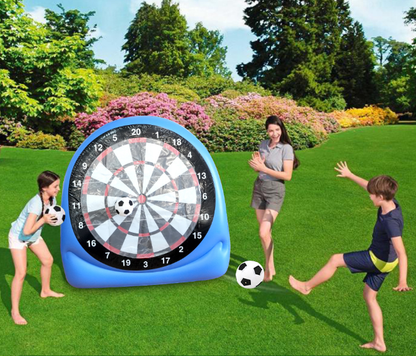 Aufblasbare Fußball-Dartscheibe, riesige Fußball-Dartscheibe, kommt mit 2 Fußbällen und Luftpumpe, lässt sich in 3 Minuten installieren, ideal für große Gartenspiele.