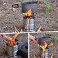 Multifunktionaler Camping-Holzofen aus Edelstahl