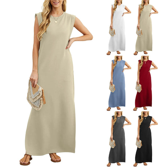 👗Was soll ich morgen tragen?🔥Knitterfreies Freizeitkleid für Damen mit geteiltem Saum