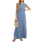 👗Was soll ich morgen tragen?🔥Knitterfreies Freizeitkleid für Damen mit geteiltem Saum