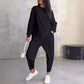 Frauen mit langärmleren unregelmäßigen Saum Sweatshirts & Hosen Set