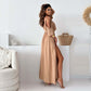 Was soll ich morgen anziehen?💯Elegantes, sexy Kleid mit V-Ausschnitt und Seitenschlitz für Damen