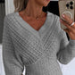 💕Was soll ich morgen anziehen?💕Women's V-Neck Long Sleeves Knitted Dress