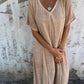 🔥Was soll ich morgen anziehen?🔥Women's Loose V-neck Cotton Linen Dress