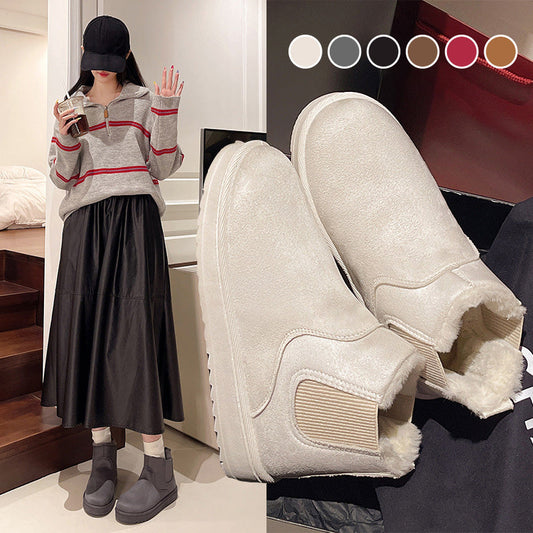 Was soll ich morgen anziehen?🔥Warme Schneestiefeletten mit dicker Sohle für Damen