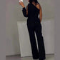 💖Was soll ich morgen anziehen?👗Damen-Jumpsuit mit hohem Schlitz