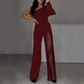 💖Was soll ich morgen anziehen?👗Damen-Jumpsuit mit hohem Schlitz