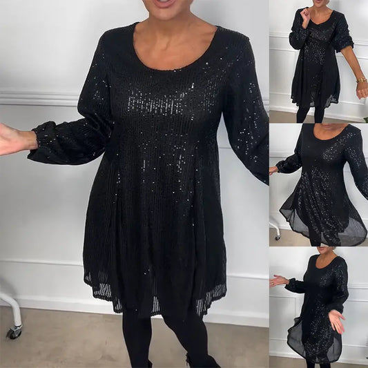💕Was soll ich morgen anziehen?💕Schwarzes Paillettenkleid