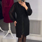 🔥Was tragen Sie morgen?🔥HEISSER VERKAUF - Schwarzes Midikleid mit Strass-Dekor