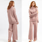 Was soll ich morgen anziehen?-Damen Casual Relaxed Strickpullover und Hose Set mit weitem Bein