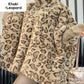 🎅Was soll ich morgen anziehen?🎄Damen-Kunstpelzjacke mit Leopardenmuster