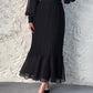 ❄️Was soll ich morgen anziehen?❄️ Sophisticated long pleated dress