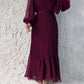 ❄️Was soll ich morgen anziehen?❄️ Sophisticated long pleated dress