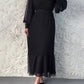 ❄️Was soll ich morgen anziehen?❄️ Sophisticated long pleated dress