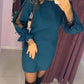 🥰What should I wear tomorrow?🌿✨Langärmliges Netzkleid mit Rundhalsausschnitt💃