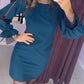 🥰What should I wear tomorrow?🌿✨Langärmliges Netzkleid mit Rundhalsausschnitt💃