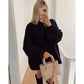Frauen Warmpullover mit Rollkragen in lockerer Passform