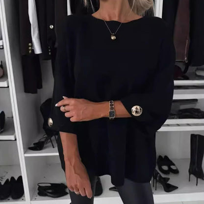 👚Was soll ich morgen anziehen?  - Klassisches, einfarbiges Strickoberteil für Damen