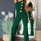 🔥What should I wear tomorrow?🔥Ärmelloser Jumpsuit mit Knopfdesign und Schlagsaum