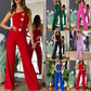 🔥What should I wear tomorrow?🔥Ärmelloser Jumpsuit mit Knopfdesign und Schlagsaum
