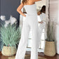 🔥What should I wear tomorrow?🔥Ärmelloser Jumpsuit mit Knopfdesign und Schlagsaum