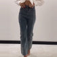 👖Was soll ich morgen anziehen?✨Damen Jeans mit glänzenden Strasssteinen und schickem Schlitz✨
